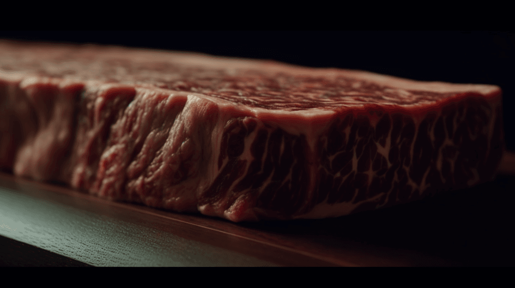 What is the Most Expensive Cut of Steak? 2 Close-up of A5 Wagyu beef showing intricate marbling patterns that enhance tenderness and flavor.