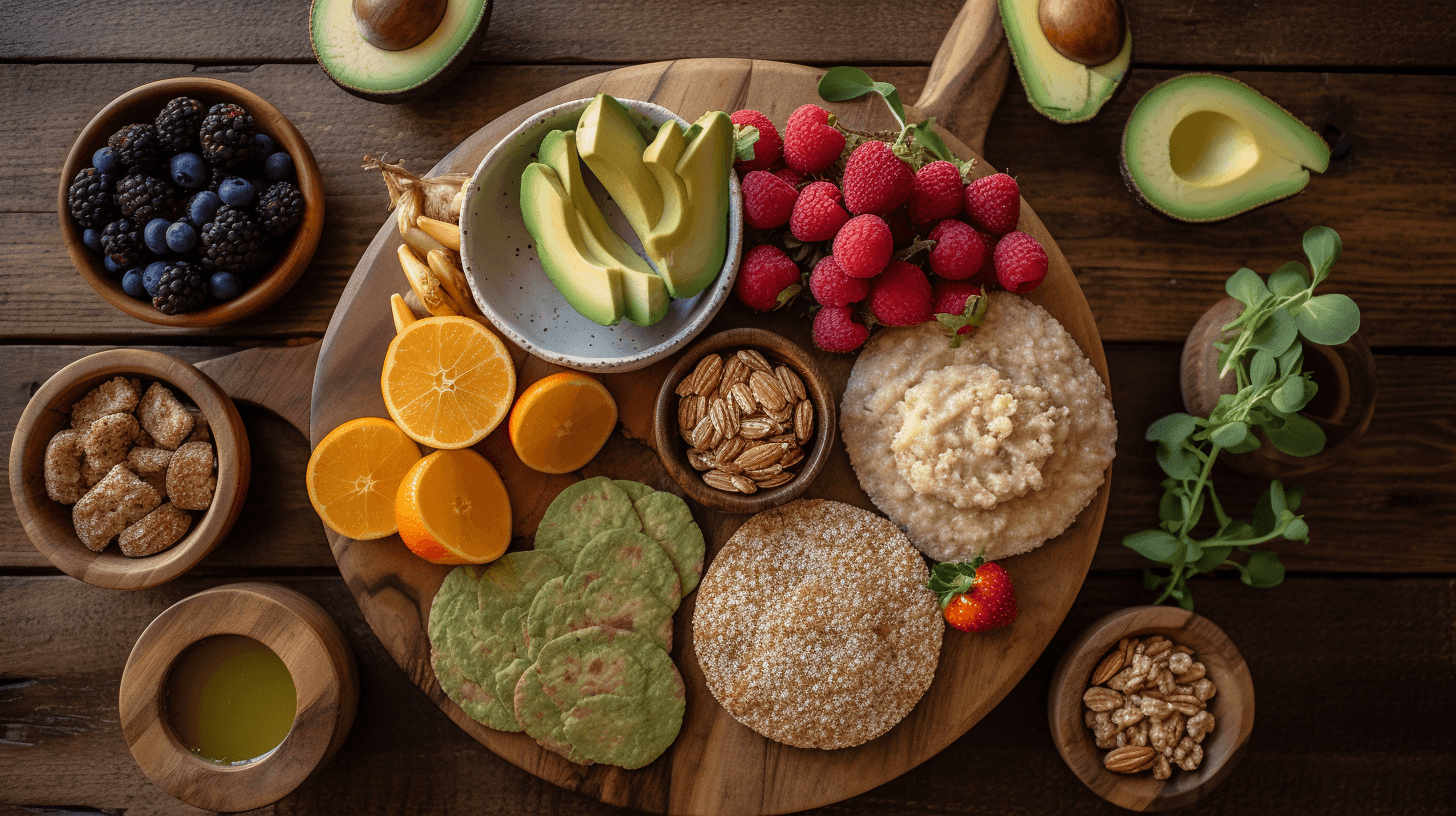 Assortment of plain and flavored rice cakes with healthy toppings.