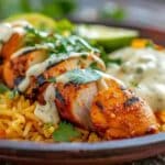 Easy Homemade Pollo Loco Recipe 7 Final Plated Homemade Pollo Loco With Saffron Rice And Queso