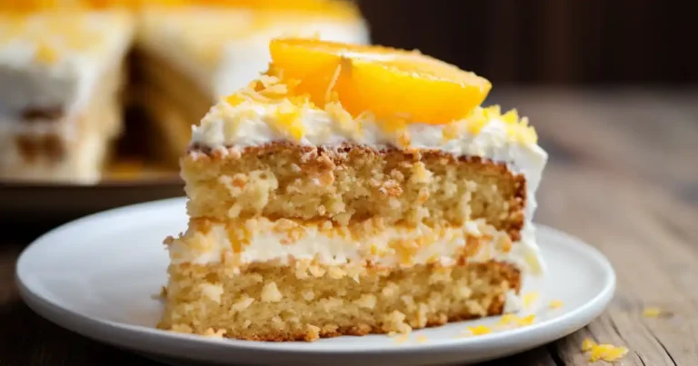 Delicious mandarin orange cake recipe with fresh mandarin slices and creamy frosting