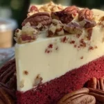 Butter Pecan Red Velvet Cheesecake: Delicious Proven Bliss 7 Butter Pecan Red Velvet Cheesecake Serving Scene