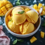 Mango Sorbet Recipe That Feels Like Summer in a Spoon 9 Close-up of homemade mango sorbet