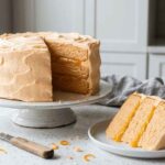 Orange Dreamsicle Cake with creamy orange filling and frosting
